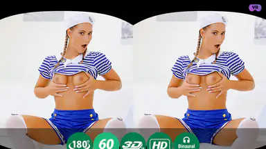 Cute Sailor Cosplayer Shows Her Skills in VR Solo