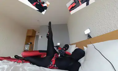 Nora Fox Black Zentai Masturbation