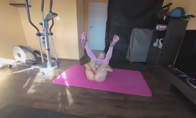 German Blonde Has Lot of Fun Instead of Fitness