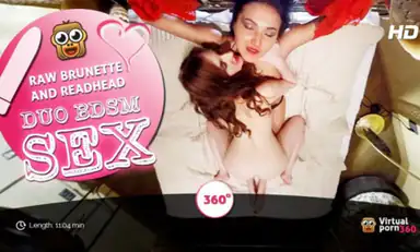 Raw Brunette and Redhead Duo BDSM Sex 369