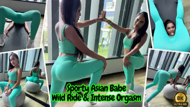 Sporty Asian Babe, Wild Ride & Intense Orgasm