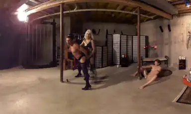 Pegging in Goddess Staras BDSM Dungeon
