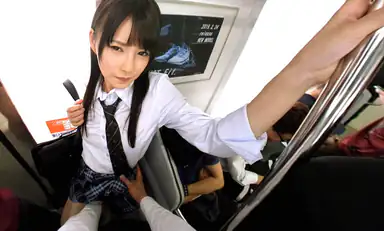 Haruka Hakii Sticky 18yo Schoolgirls on the Train Part 1