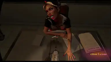 Citor3 3D VR Game Blonde Latex Nurse Sucks Cum Through Urethra Probe