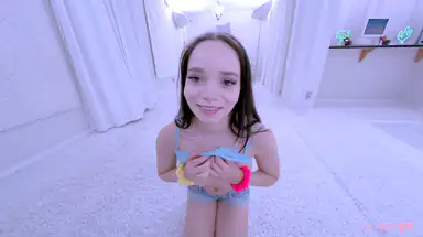 18 Year Old Teen Strips for You in the White Studio