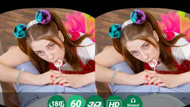Lollipop and dick in gentle hands