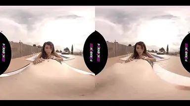 VR the Young Neighbor of the Fifth Enters the Horny Community Pool and Wants to Fuck Outdoors POV Latina Virtual Reality by Pornbcn 4K