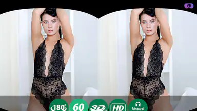 Breathtaking Brunette Tries On New Clothes