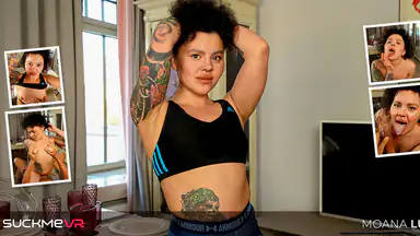 Big Lipped Hottie Moana Lust Makes Cock Cum So Much On Her Tongue