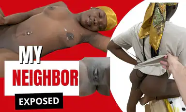 My 18 Ebony Neighbor Exposes Herself Takes It Hard