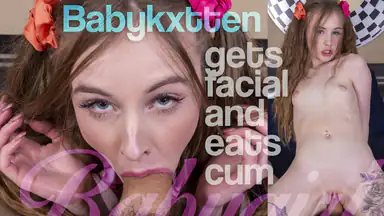 Naughty Girl Facialized Eats Your Cum