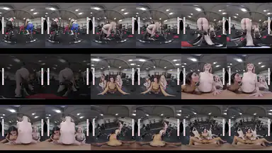 VR Group Sex in the Gym with Dolly Leigh Emily Willis and Emma Starletto