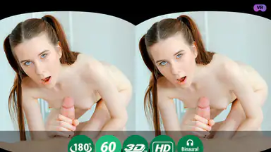 Double Blowjob from a Sweet Girl in VR