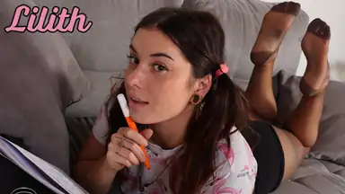 Coloring With A Foot Tease Twist From Inked Brunette